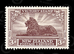 9164: New Zealand SG456 3d Chocolate 1920 Sc#168 Mi158 Mint MH C£14, view 3