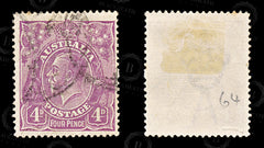 9169: Australia SG64 4d Violet 1921 Sc#32 Mi37XA Used C£15, view 2