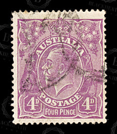 9169: Australia SG64 4d Violet 1921 Sc#32 Mi37XA Used C£15, view 3