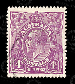 9170: Australia SG64 4d Violet 1921 Sc#32 Mi37XA Used C£15, view 3