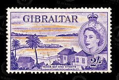 9171: Gibraltar SG155 2s Orange &  Reddish violet 1953 Sc#142 Mi144 Mint MH C£16, view 3