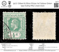 9177: Gilbert & Ellice SG12a ½d Yellow-Green 1912 Sc#14 Mi12 Used C£20
