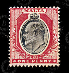 9181: Malta SG48 1d Black &  Red 1905 Sc#31 Mi26 Mint MH C£26, view 3