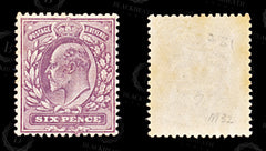 9187: GB SG246 6d Slate purple 1902 Sc#135a Mi111Iwb Mint MVLH C£45, view 2
