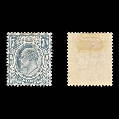 9188: GB SG249 7d Grey black 1910 Sc#145 Mi120Ib Mint MH C£15