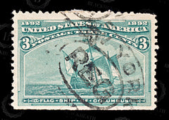 9189: USA SG237 3c Dark green 1893 Sc#232 Mi75 Used C£15, view 3