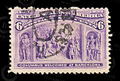 9190: USA SG240 6c Dull purple 1893 Sc#235 Mi78 Used C£23, view 3