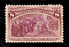 9192: USA SG241 8c Dark magenta 1893 Sc#236 Mi79 Used C£11, view 3