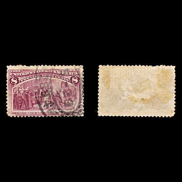 9193: USA SG241 8c Dark magenta 1893 Sc#236 Mi79 Used C£11