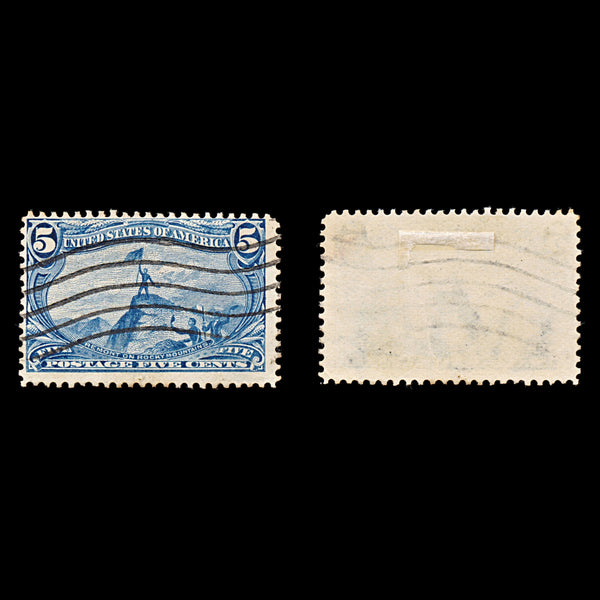 9198: USA SG294 5c Bright blue 1898 Sc#288 Mi120 Used C£23