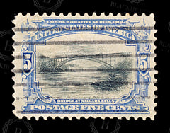 9199: USA SG303 5c Black &  Ultramarine 1901 Sc#297 Mi135 Used C£16, view 3