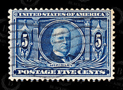 9201: USA SG333 4x 5c Dark blue 1904 Sc#326 Mi157 Used C£23, view 3