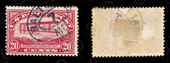 9205: USA SGP430 20c Carmine rose 1913 Sc#Q8 MiPK8 Used C£27, view 2