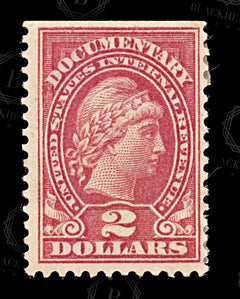9209: USA $2 - United States dollar Carmine 1914 Sc#R218 Mint MH C£125, view 3