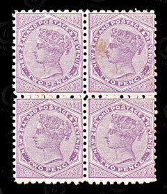 9211: New Zealand SG229 Block of 4 1895 Sc#62 Mi55E Mint MNH C£100, view 3