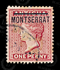9212: Montserrat SG8c 1d Red 1884 Sc#6 Mi6A Used C£15, view 3