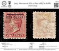 9213: Montserrat SG1 1d Red 1883 Sc#1 Mi1 Used C£19