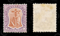 9214: Montserrat SG28 3d Deep purple &  Dull orange 1904 Sc#26a Mint MLH C£14, view 2