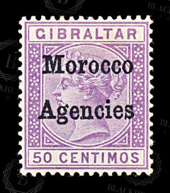 9215: Morocco Agencies SG14 50c Bright lilac 1899 Sc#17 Mi6II Mint MH C£16, view 3