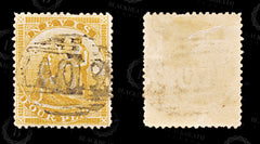 9220: Nevis SG18 2x 4d Orange yellow 1878 Sc#15 Mi9A Used C£38, view 2