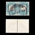 9222: South Africa SGO32 2x ½d Blue green & Grey 1944 MiD66-D67 Used C£42