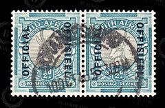 9222: South Africa SGO32 2x ½d Blue green &  Grey 1944 MiD66-D67 Used C£42, view 3