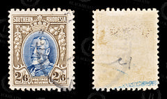 9224: Southern Rhodesia SG26a 2s6d Blue &  Brown 1933 Sc#29a Mi28C Used C£60, view 2