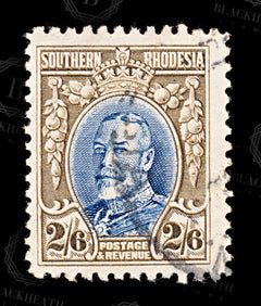 9224: Southern Rhodesia SG26a 2s6d Blue &  Brown 1933 Sc#29a Mi28C Used C£60, view 3
