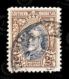 9225: Southern Rhodesia SG25a 2s Black &  Brown 1933 Sc#28a Mi27C Used C£40, view 3