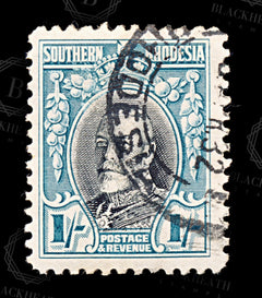 9226: Southern Rhodesia SG23a 1s Black &  Greenish blue 1935 Sc#26a Mi25C Used C£75, view 3