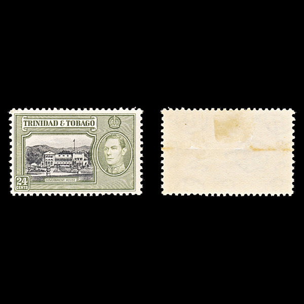 9227: Trinidad & Tobago SG253 24c Black &  Olive 1938 Sc#58 Mi141 Used C£12
