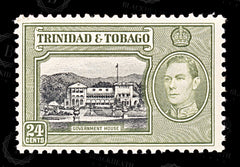 9227: Trinidad & Tobago SG253 24c Black &  Olive 1938 Sc#58 Mi141 Used C£12, view 3