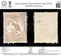9229: Australia SG41 2s Brown 1916 Sc#52 Mi48XIIa Used C£14, view 1