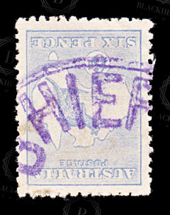 9232: Australia SG38d 6d Bright ultramarine 1921 Sc#48c Mi44XIII Used C£24, view 3