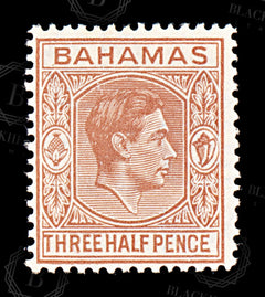 9233: Bahamas SG151a 1½d Pale red brown 1948 Sc#102a Mint MNG C£12, view 3