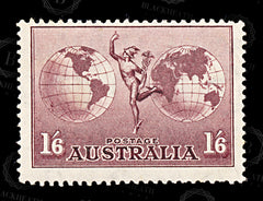 9234: Australia SG153 1s6d Dull claret 1934 Sc#C4 Mi126xX Mint MNH C£45, view 3
