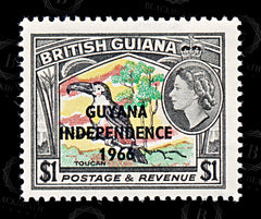 9236: Guyana SG407 $1 - Guyanese dollar Multicolor 1967 Sc#17a Mi258Y Mint MNH C£14, view 3