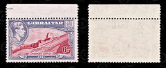 9237: Gibraltar SG126c 6d Grey violet &  Scarlet 1942 Sc#113 Mi112D Mint MNH C£13, view 2
