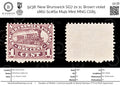 9238: New Brunswick SG7 2x 1c Brown violet 1860 Sc#6a Mi4b Mint MNG C£85