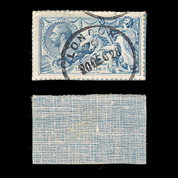 9244: GB SG417 10s Dull blue & Steel blue 1919 Sc#181 Mi143IIIa Used C£175