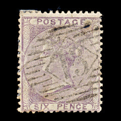 9247: GB SG70 6d Deep lilac 1856 Sc#27 Mi14yc Used C£120, view 2