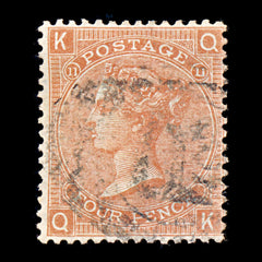 9248: GB SG94 Plate 11 "QK" Thin 1869 Sc#43PL11 Mi24ZPL11 Filler C£90, view 2