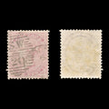 9255: GB SG66a 4d Dark rose lilac 1857 Sc#26 Mi13Zzb Used C£150