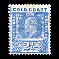 9267: Gold Coast SG62 2½d Blue 1907 Sc#59 Mi52 Mint MH C£23, view 2