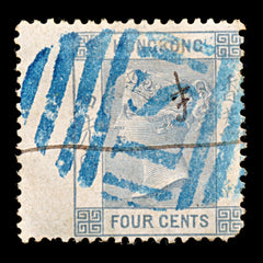 9272: Hong Kong SG9 4c Bluish slate 1865 Sc#10 Mi9A Used C£22, view 2