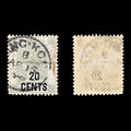 9273: Hong Kong SG45a 20c Grey green 1891 Sc#52 Mi48Ib Used C£150