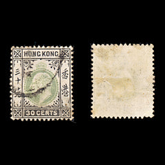 9285: Hong Kong SG70 30c Black &  Light green 1903 Sc#79 Mi69 Used C£27, view 1