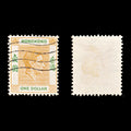 9294: Hong Kong SG156c $1 Green &  Yellow orange 1952 Used C£15