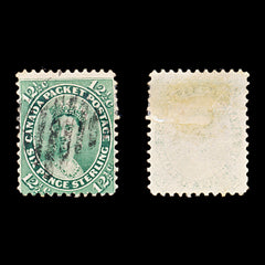 9313: Canada SG41 2x 12½c Blue green 1859 Sc#18a Mi14 Used C£85, view 1