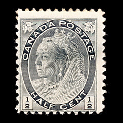 9316: Canada SG142 2x ½c Grey black 1897 Sc#66 Mi54 Mint MH C£15, view 2